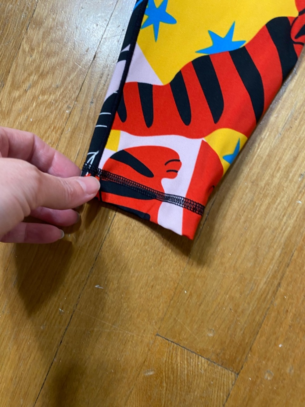 Adidas Believe This 7/8 Tights Colorful Graphic Tiger Floral Print Leggings S - Picture 8 of 14